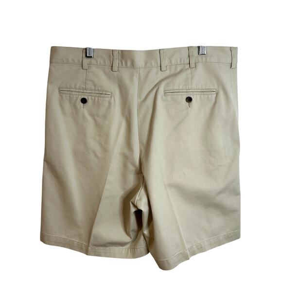 Nordstrom Smartcare Chino Shorts Mens Size 38 Waist 100% Cotton Cream Khaki - Picture 2 of 4
